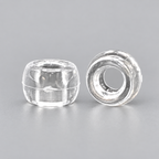 Clear Acrylic Pony Beads 6 × 9 mm – Large Hole Craft Beads