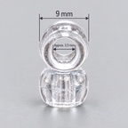 Clear Acrylic Pony Beads 6 × 9 mm – Large Hole Craft Beads