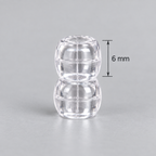 Clear Acrylic Pony Beads 6 × 9 mm – Large Hole Craft Beads