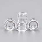 Clear Acrylic Pony Beads 6 × 9 mm – Large Hole Craft Beads