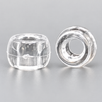 Clear Acrylic Pony Beads 6 × 9 mm – Large Hole Craft Beads