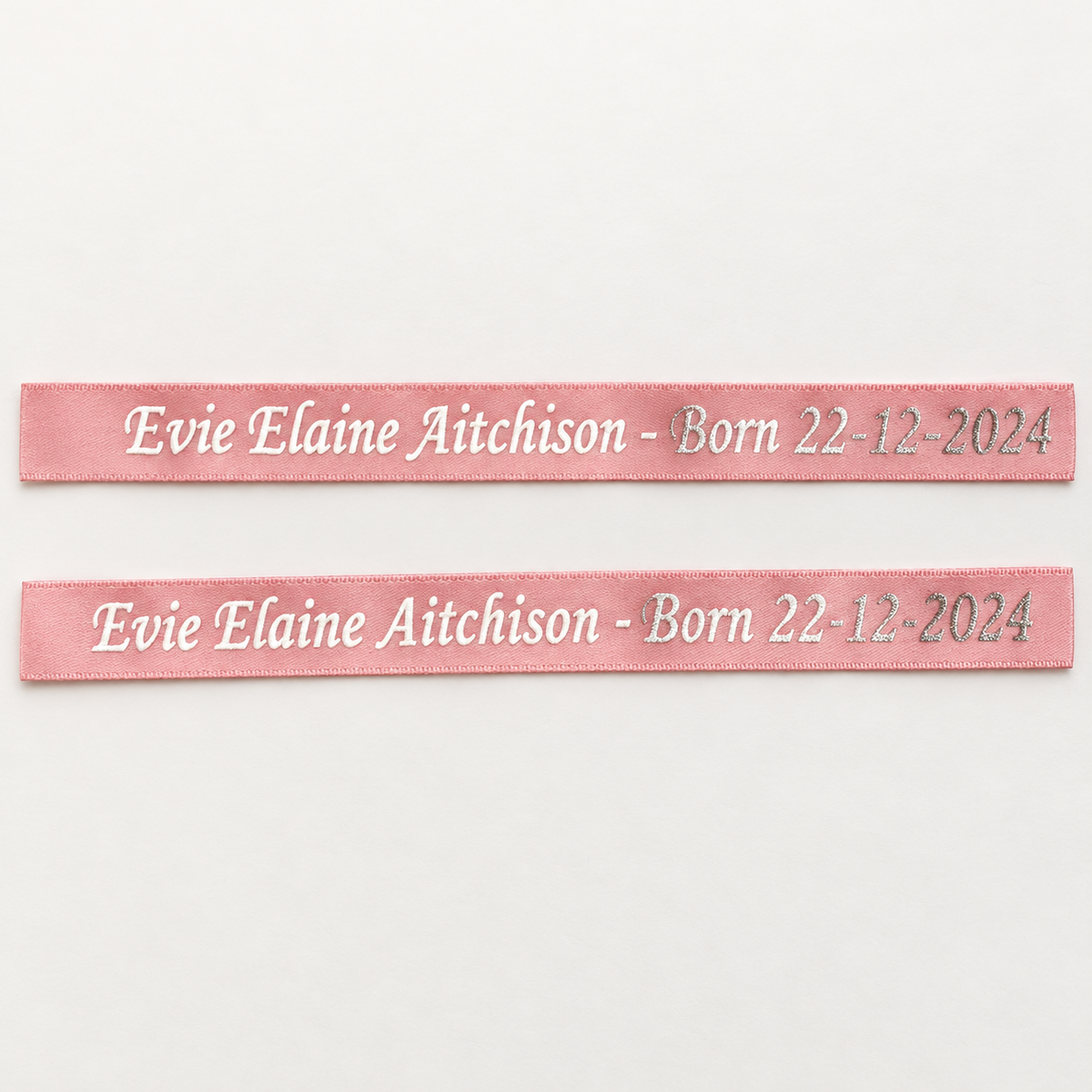 15mm Personalised Ribbon with Custom Text – Satin Gift Ribbon
