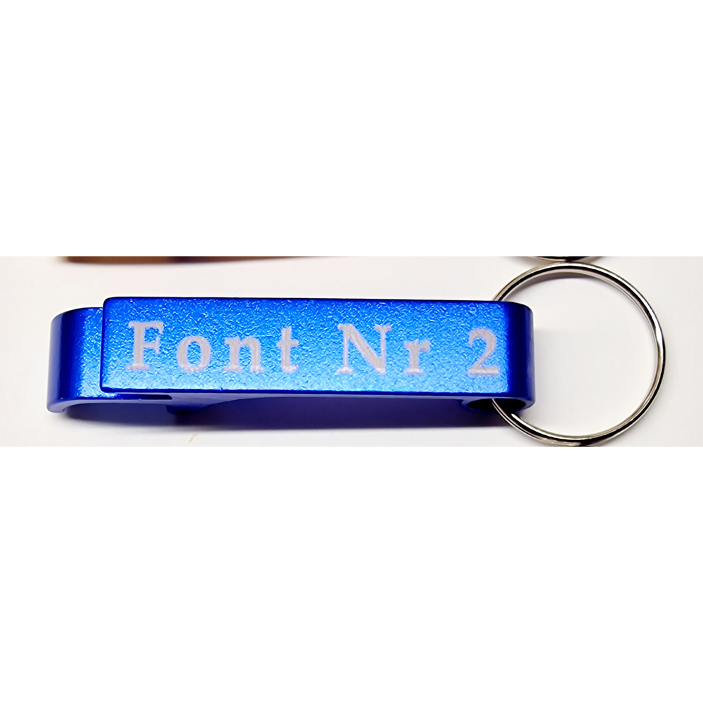 Personalised Metal Bottle Opener Keyring – Custom Laser Engraved Text