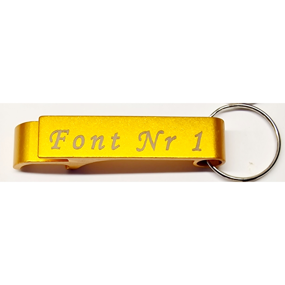 Personalised Metal Bottle Opener Keyring – Custom Laser Engraved Text