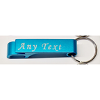 Personalised Metal Bottle Opener Keyring – Custom Laser Engraved Text