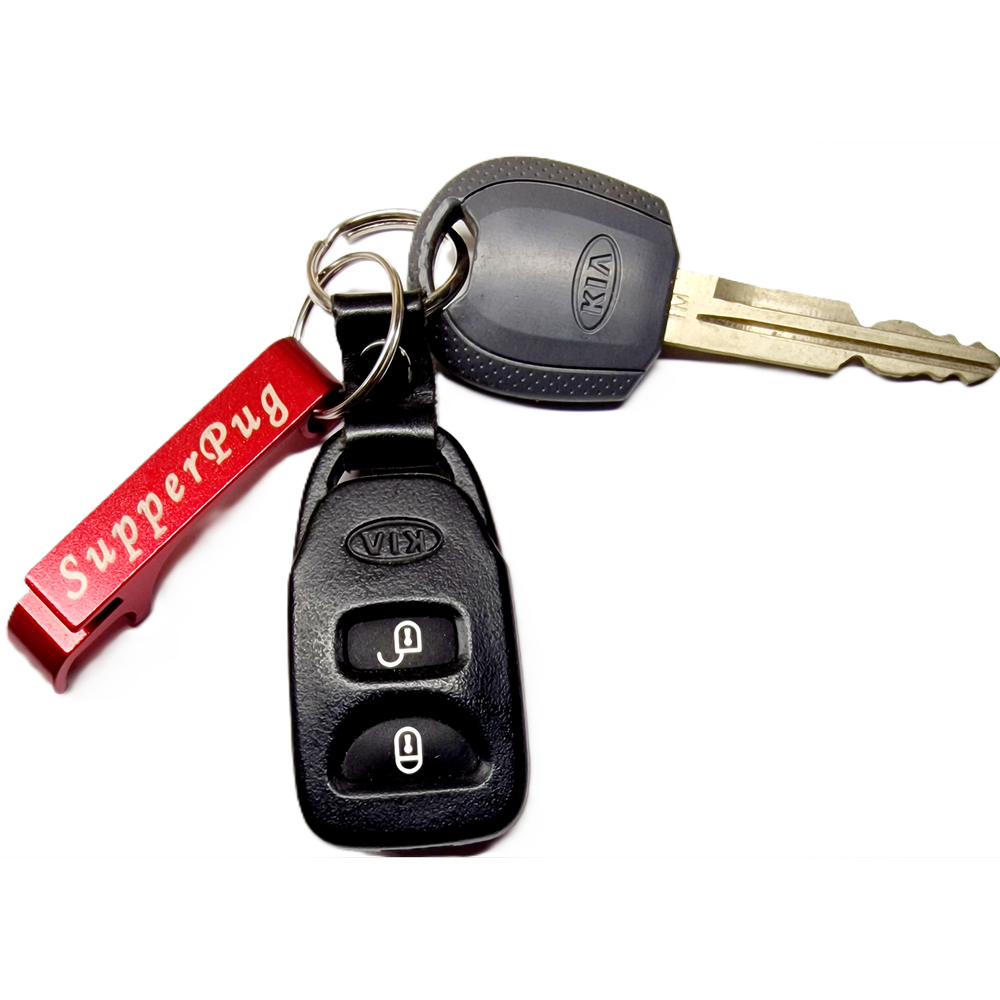 Personalised Metal Bottle Opener Keyring – Custom Laser Engraved Text