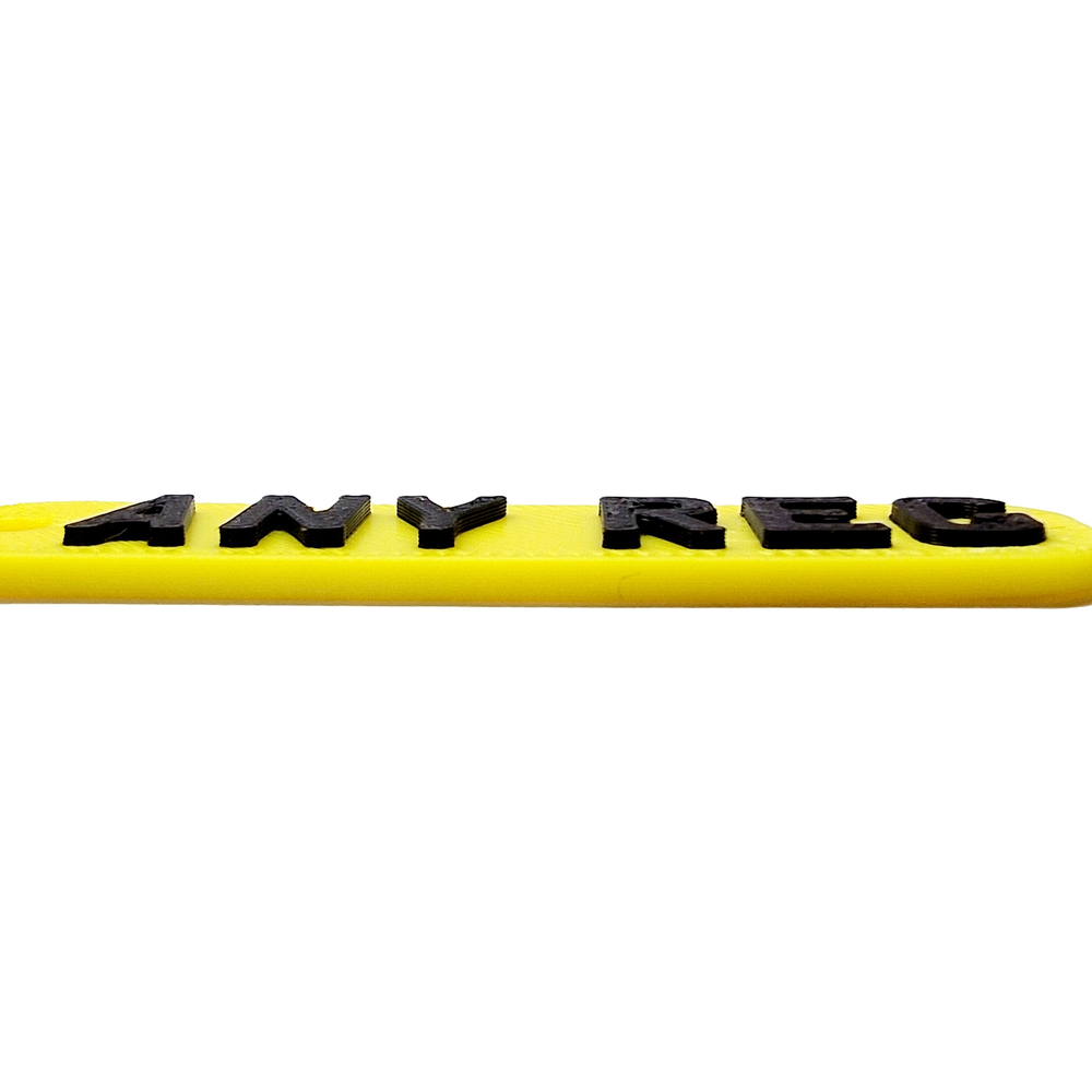 Personalised 3D Printed Number Plate Keyring – Custom Car Registration