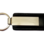 Personalised Engraved PU Leather & Metal Keyring – 4 Colours