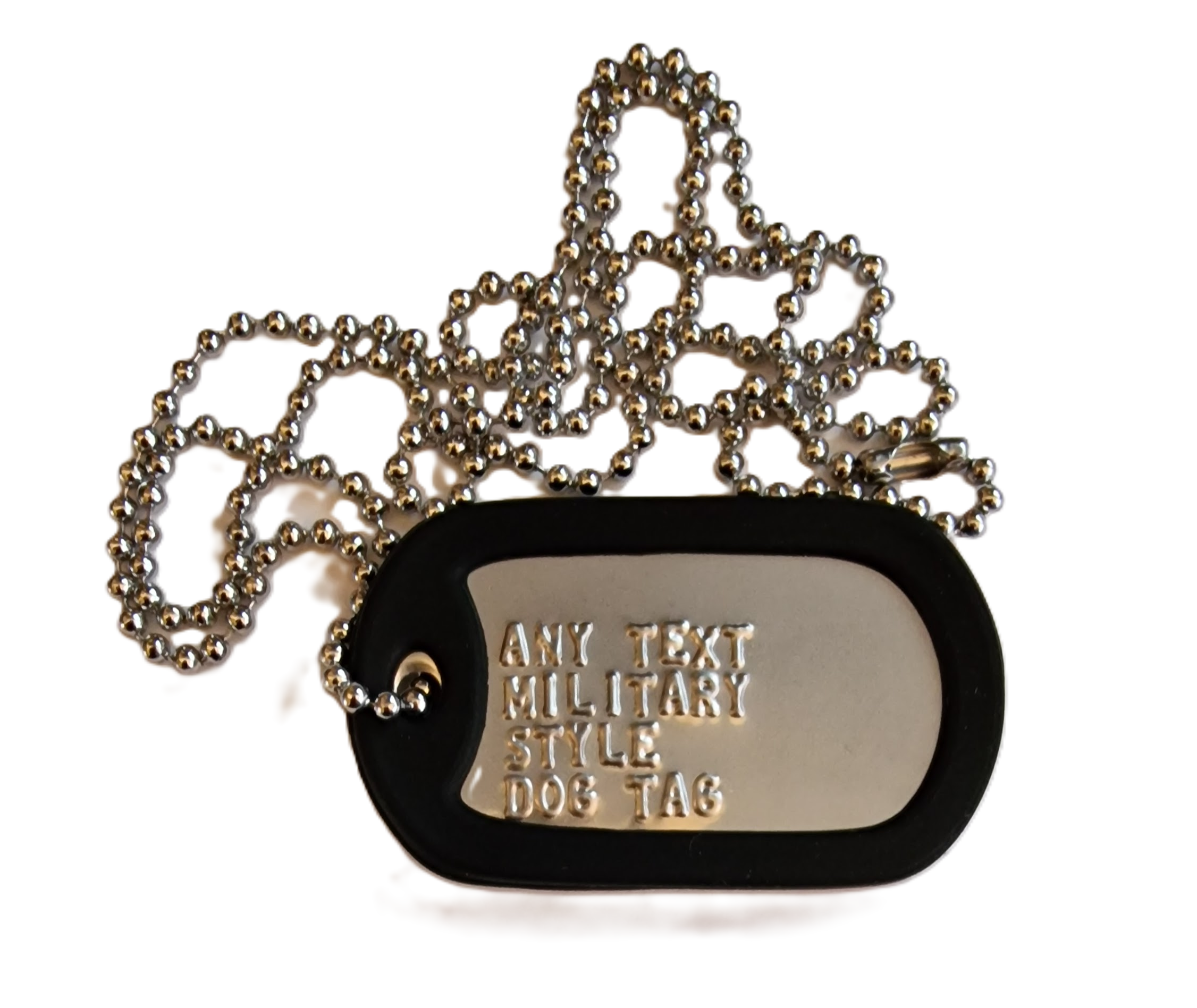 Custom Military Dog Tag Personalised Embossed ID Tag  Stainless Steel