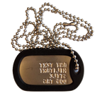 Personalised Military Style Dog Tag – Custom Embossed Stainless Steel ID Tag