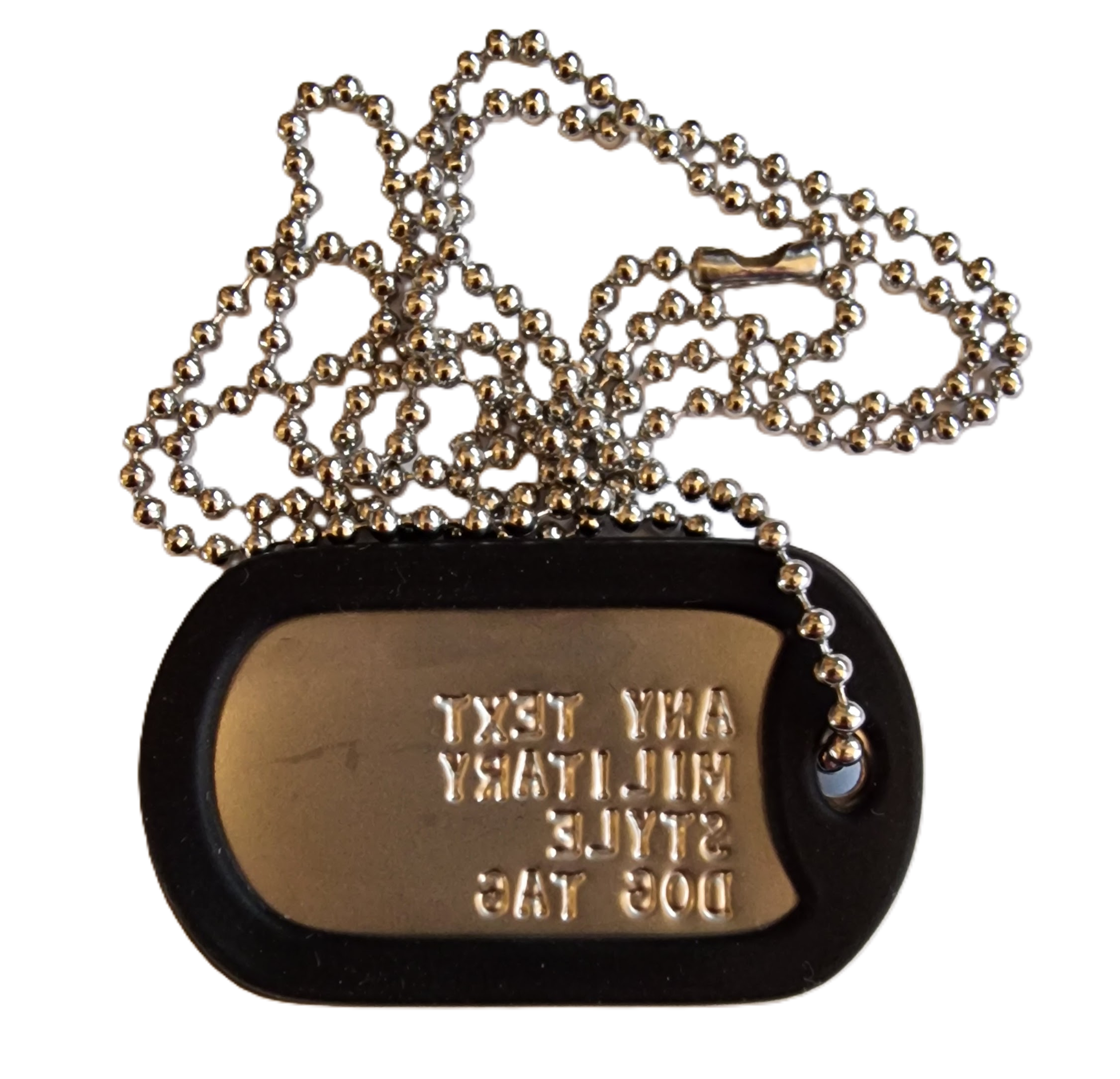 Custom Military Dog Tag Personalised Embossed ID Tag  Stainless Steel