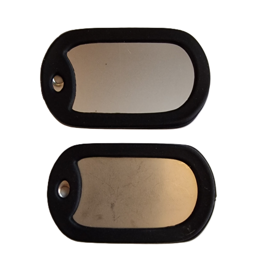 Custom Military Dog Tag Personalised Embossed ID Tag  Stainless Steel