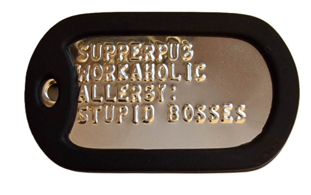Custom Military Dog Tag Personalised Embossed ID Tag  Stainless Steel