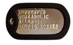 Personalised Military Style Dog Tag – Custom Embossed Stainless Steel ID Tag