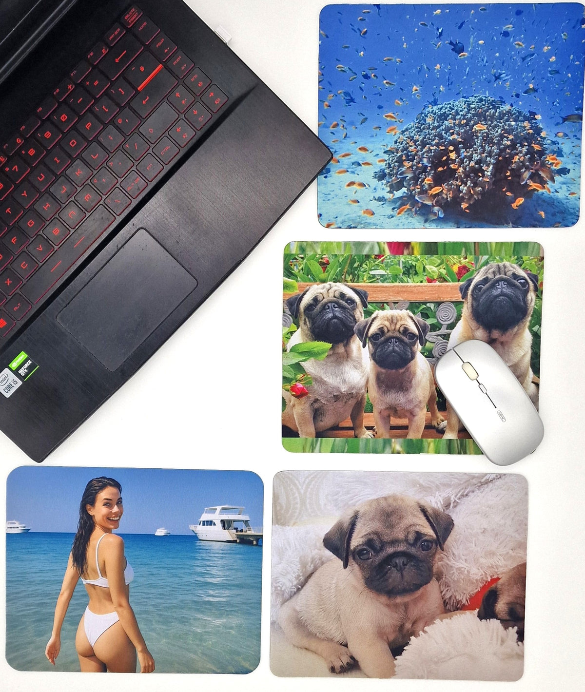 Personalised Photo Mouse Mat 21 × 18 cm – Custom Mouse Pad