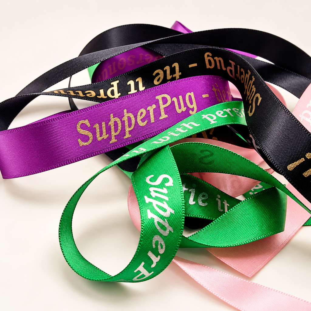 15mm Personalised Ribbon with Custom Text – Satin Gift Ribbon