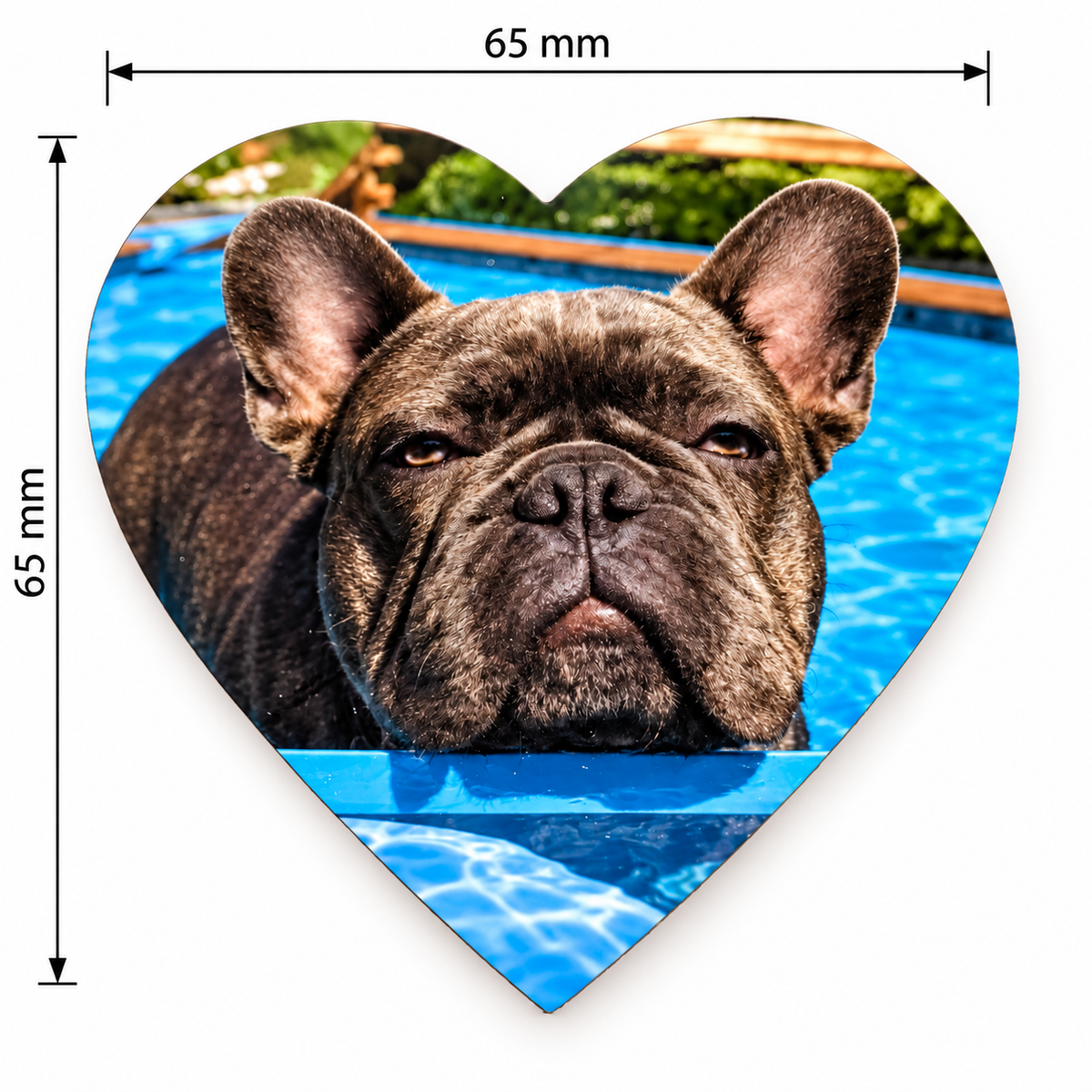 Personalised Heart Photo Fridge Magnet 65 × 65 mm – Custom Picture Gift