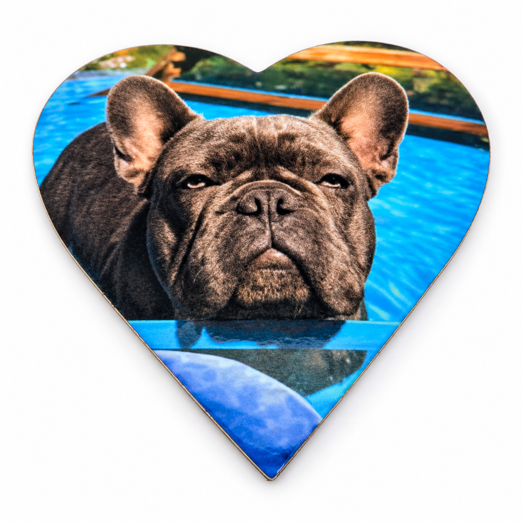 Personalised Heart Photo Fridge Magnet 65 × 65 mm – Custom Picture Gift