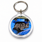 Personalised Double-Sided Photo Keyring – Round Custom Picture Gift