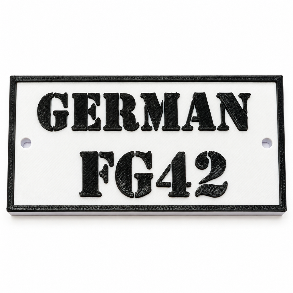 Personalised 3D Printed Sign – Custom Text Plaque 10 × 5 cm