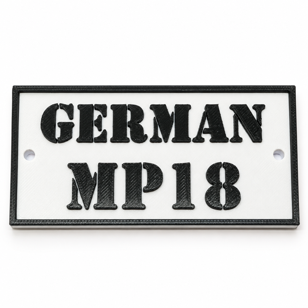 Personalised 3D Printed Sign – Custom Text Plaque 10 × 5 cm