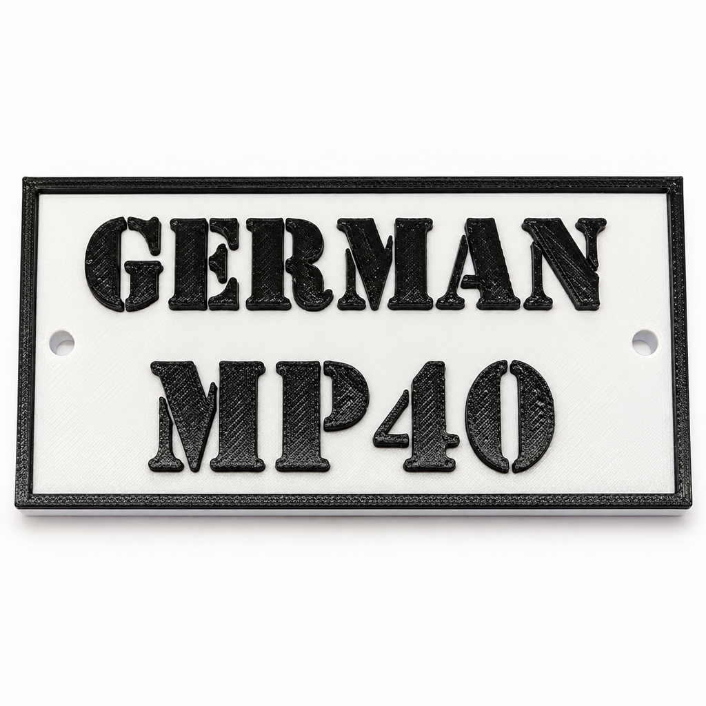 Personalised 3D Printed Sign – Custom Text Plaque 10 × 5 cm