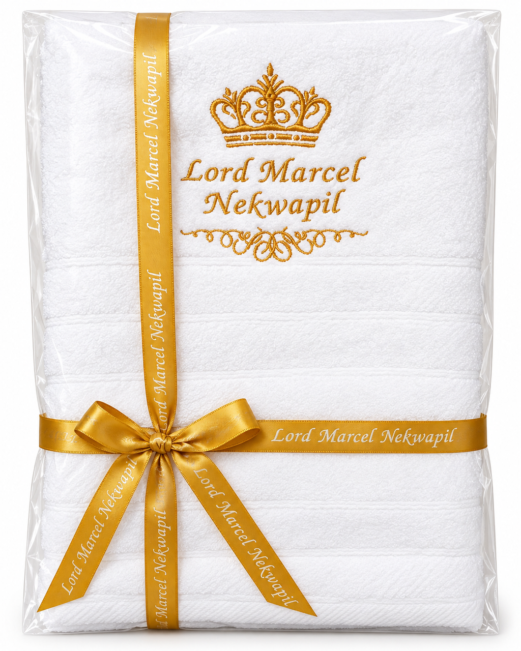 Personalised Embroidered Towel with Name – Crown Design