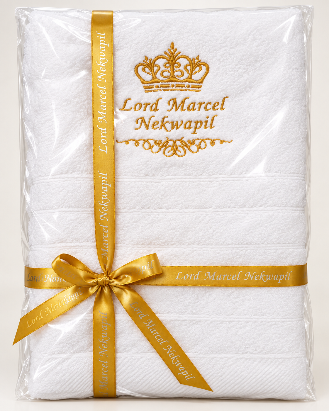 Personalised Embroidered Towel with Name – Crown Design
