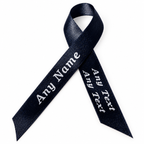 Personalised Memorial Ribbon – Custom Funeral Tribute, 15 mm