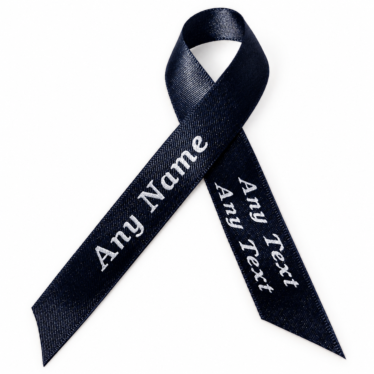 Personalised Memorial Ribbon – Custom Funeral Tribute, 15 mm