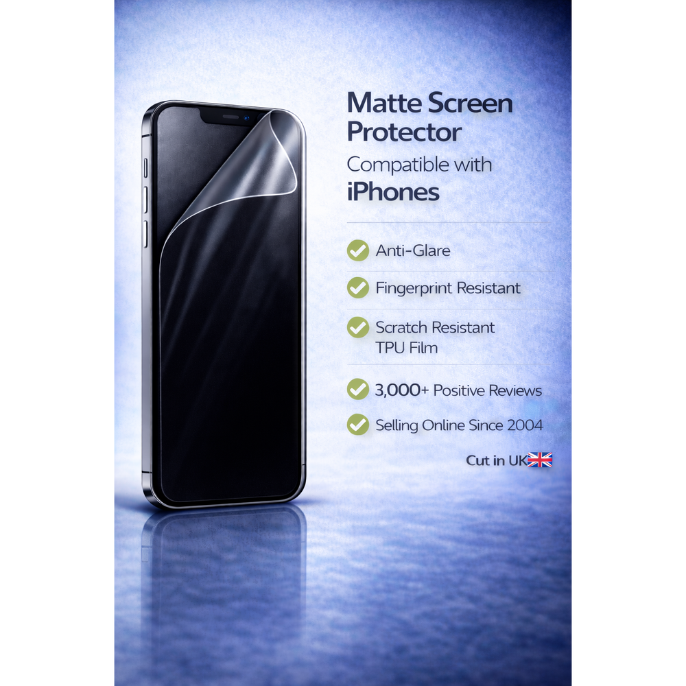 Matte Hydrogel Screen Protector for iPhone – Anti-Glare, Anti-Fingerprint | SupperPug Edition