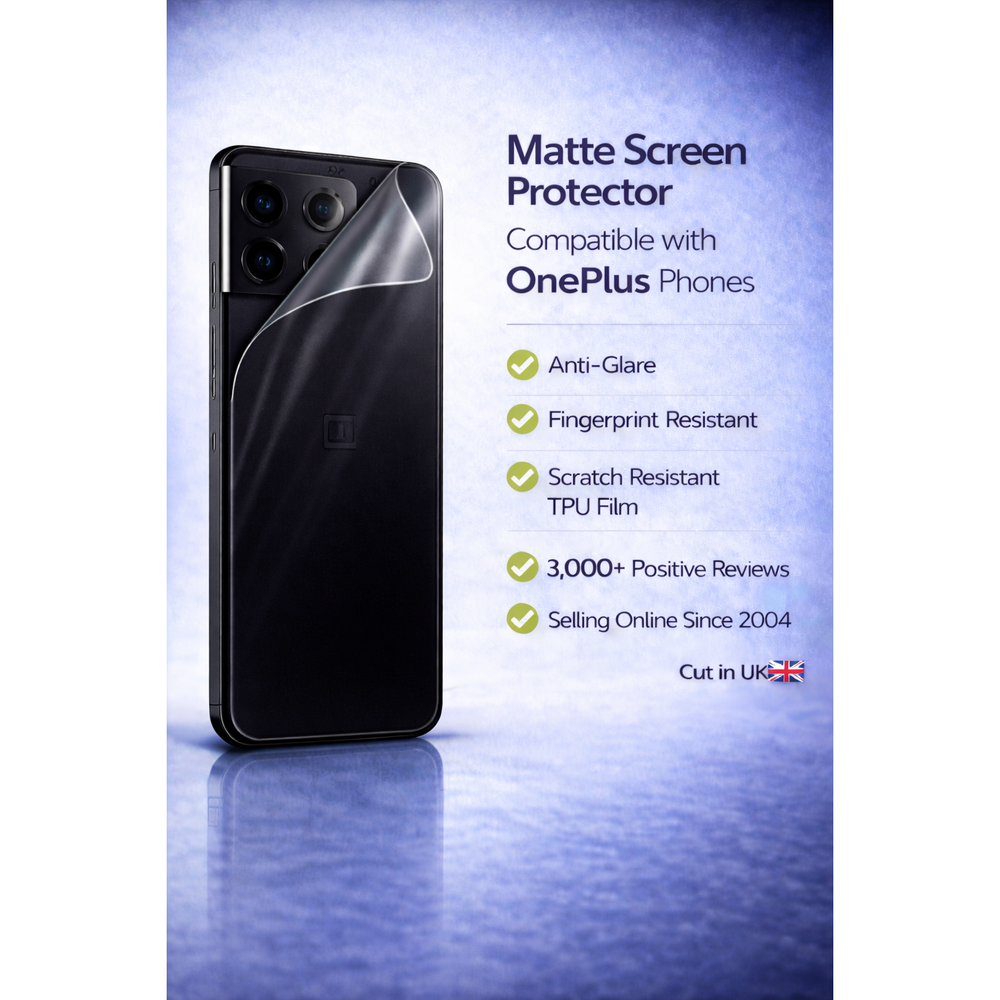 Matte Hydrogel Screen Protector for OnePlus – Anti-Glare, Anti-Fingerprint | SupperPug Edition