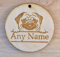 🐾 Personalized Wooden Dog Tag – Engraved with Pet’s Name