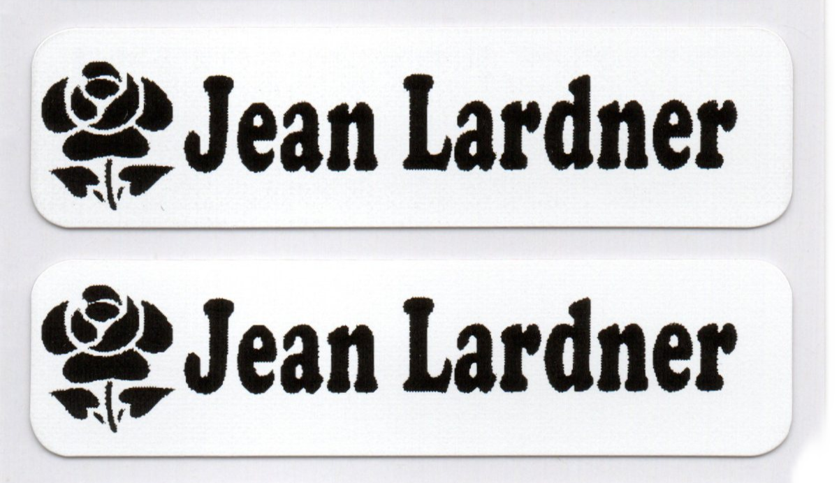 Black Iron on labels Name school uniform Personalised pack of 1 5 10 25 30 50 100