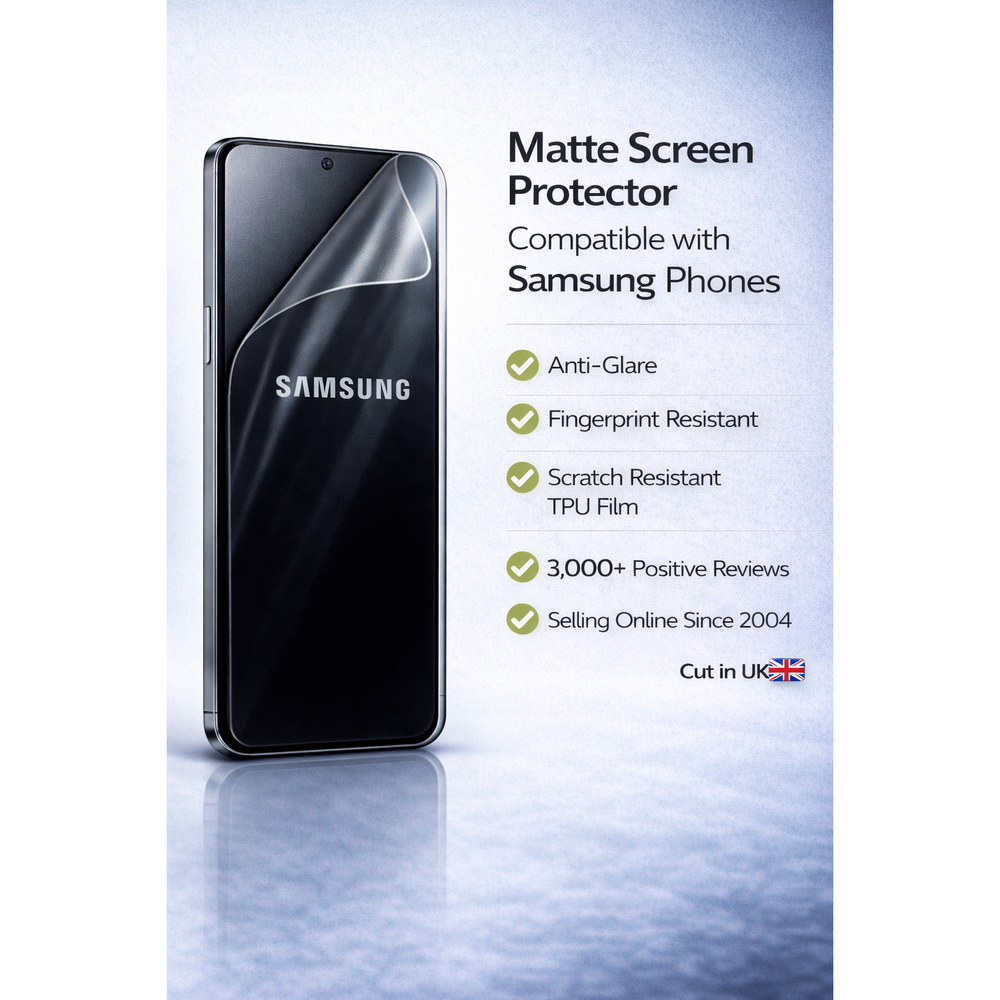 Matte Hydrogel Screen Protector for Samsung | Anti-Glare, Anti-Fingerprint | SupperPug Edition