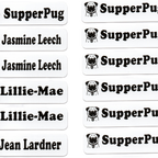 Personalised Black Iron-On Name Labels for Clothes & School Uniform