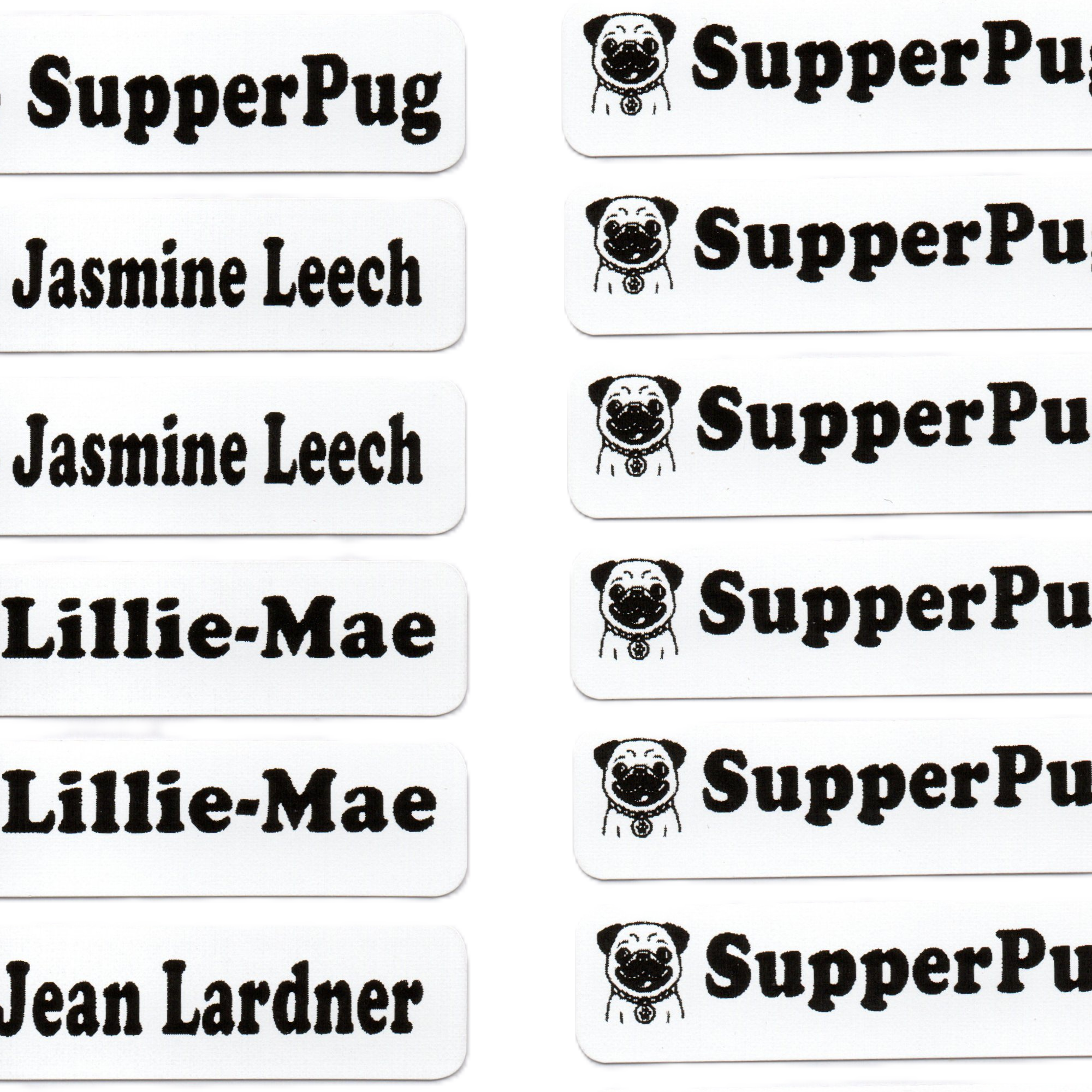 Black Iron on labels Name school uniform Personalised pack of 1 5 10 25 30 50 100