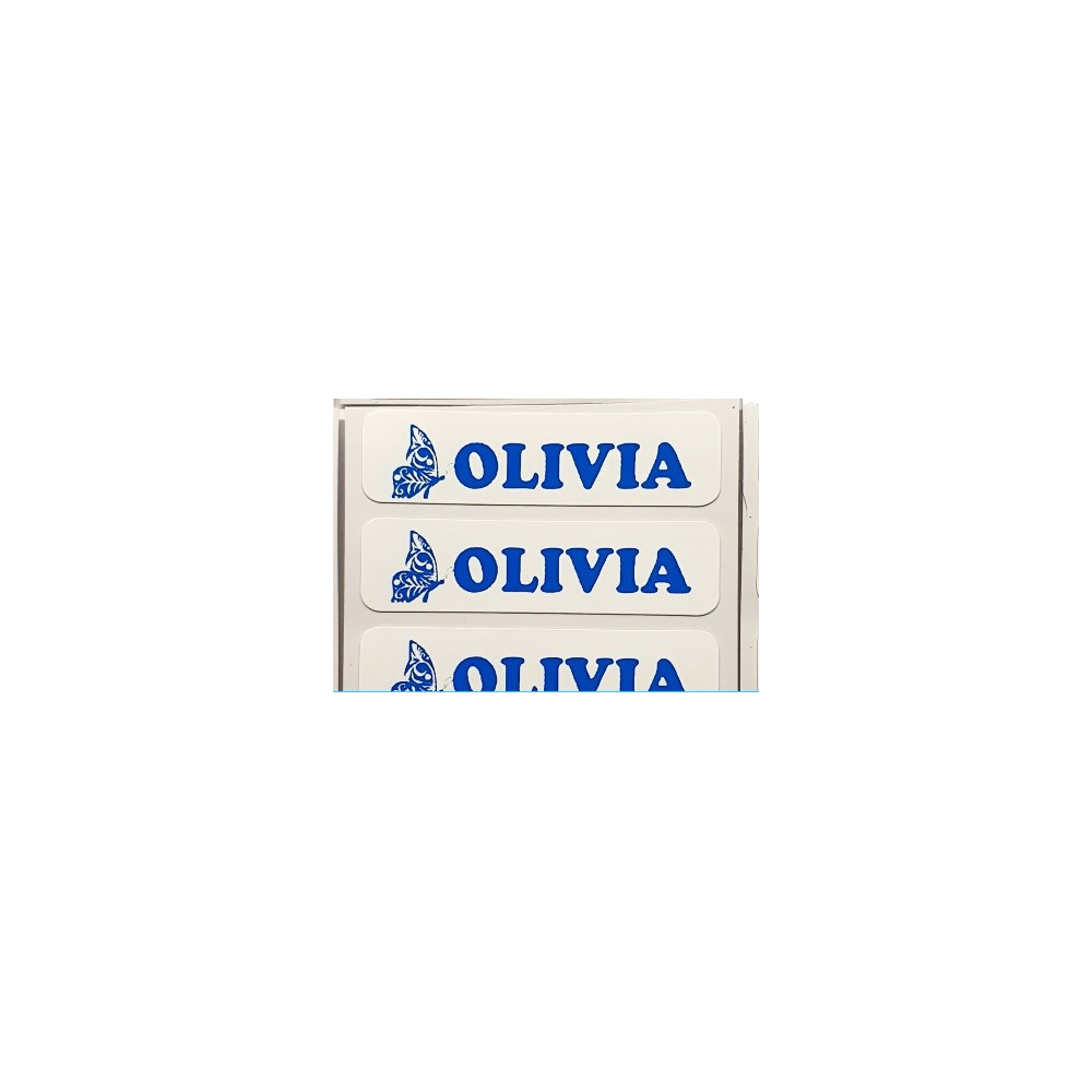 Blue Iron on labels Name school uniform Personalised pack of 1 5 10 25 30 50 100 (Copy)