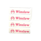 Personalised Pink Iron-On Name Labels for Clothes & School Uniform