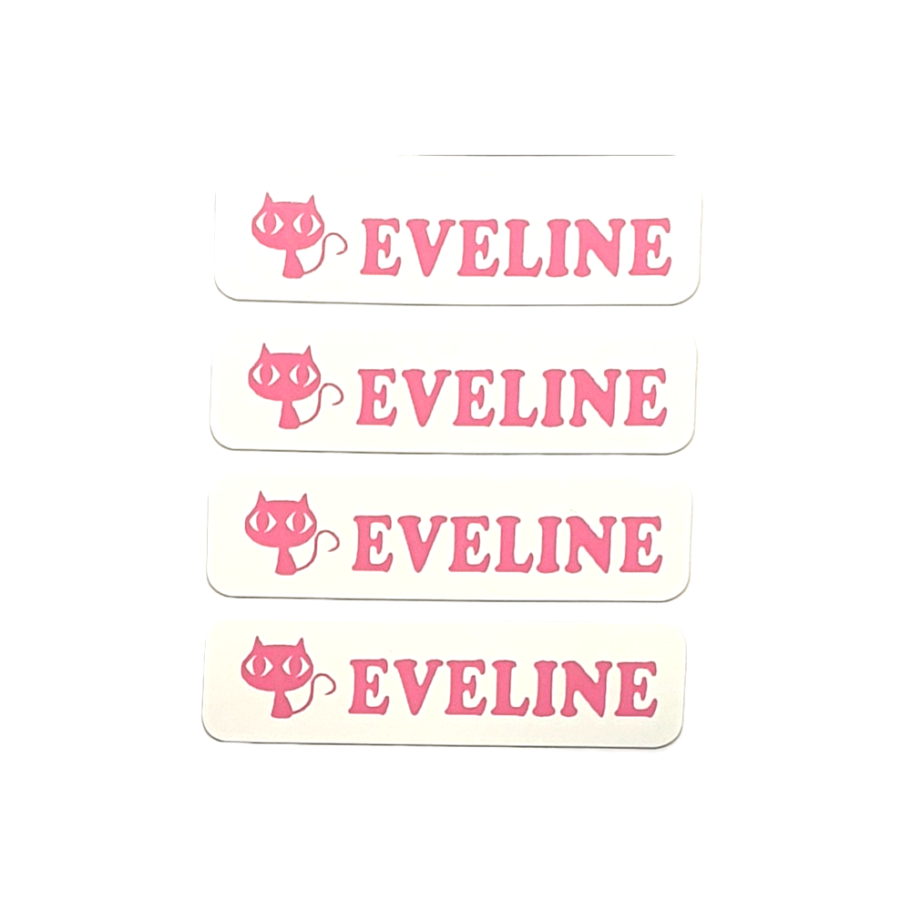 Pink Iron on labels Name school uniform Personalised pack of 1 5 10 25 30 50 100 (Copy) (Copy)