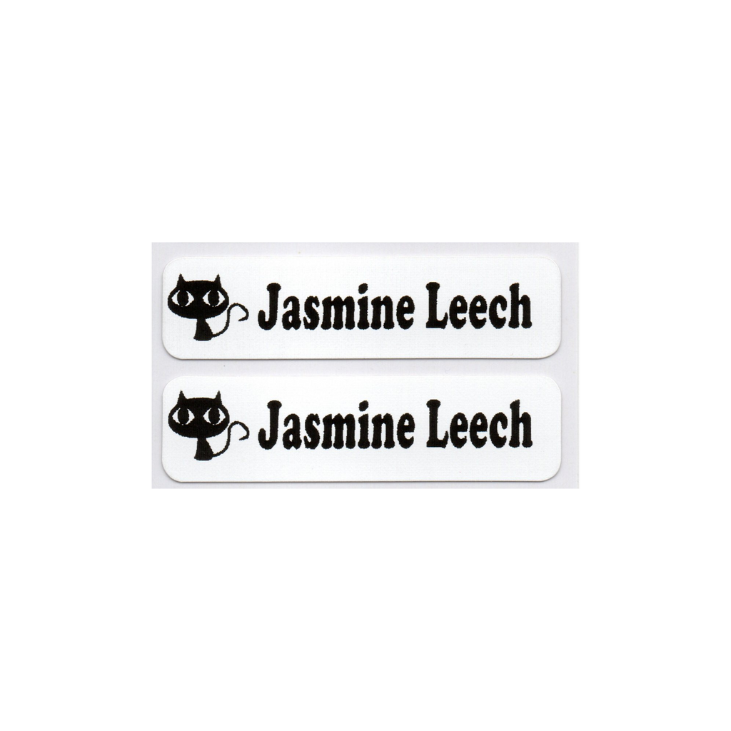 Black Iron on labels Name school uniform Personalised pack of 1 5 10 25 30 50 100