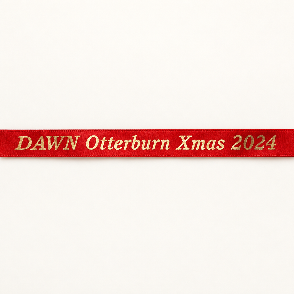 15mm Personalised Ribbon with Custom Text – Satin Gift Ribbon