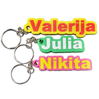 Personalised 3D Printed Name Keyring – Custom Two-Colour Bag Tag