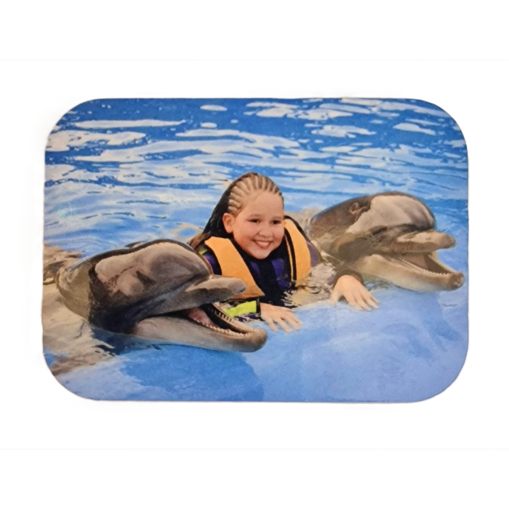 Custom MDF Fridge Magnet – Personalized Photo Magnet with Free Text 7x5 cm