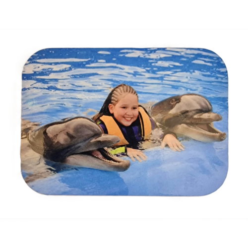 Custom MDF Fridge Magnet – Personalized Photo Magnet with Free Text 7x5 cm