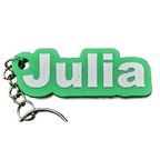 Personalised 3D Printed Name Keyring – Custom Two-Colour Bag Tag