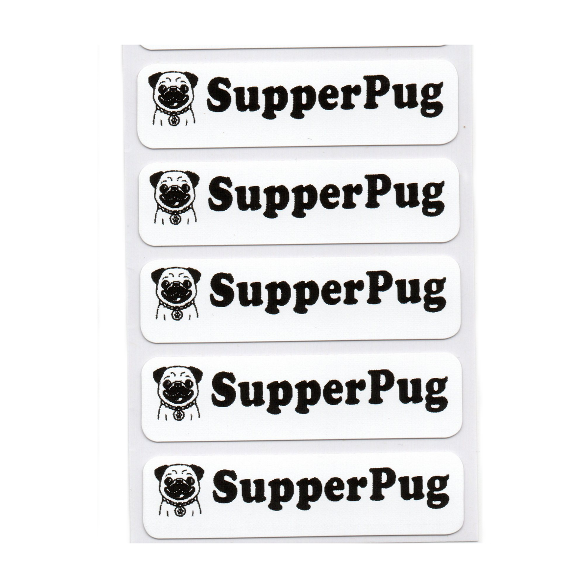 Personalised Black Iron-On Name Labels for Clothes & School Uniform