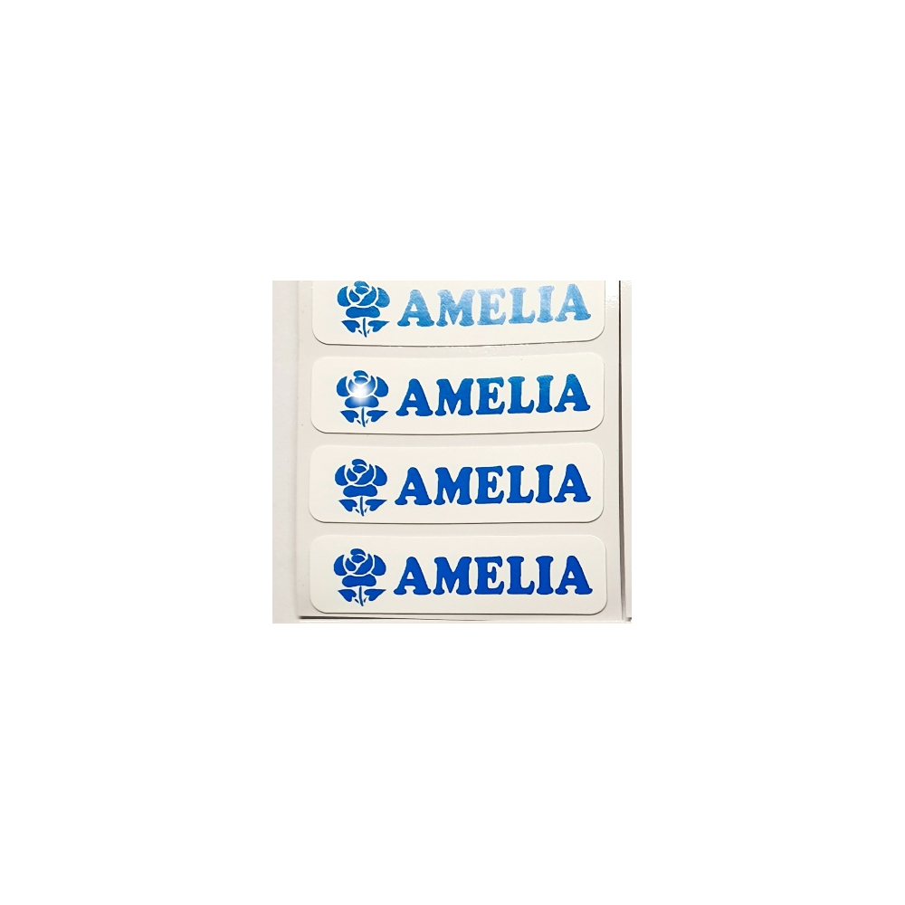 Personalised Blue Iron-On Name Labels for Clothes & School Uniform