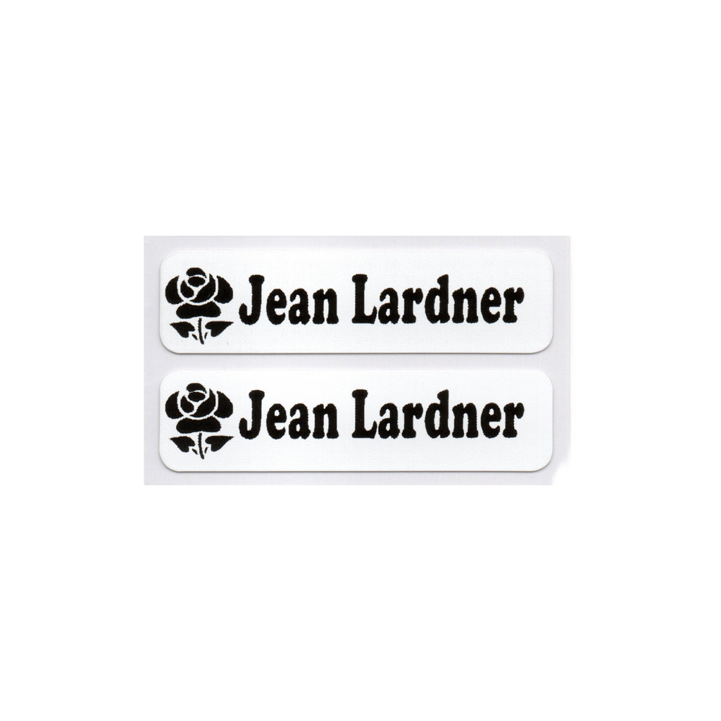 Black Iron on labels Name school uniform Personalised pack of 1 5 10 25 30 50 100