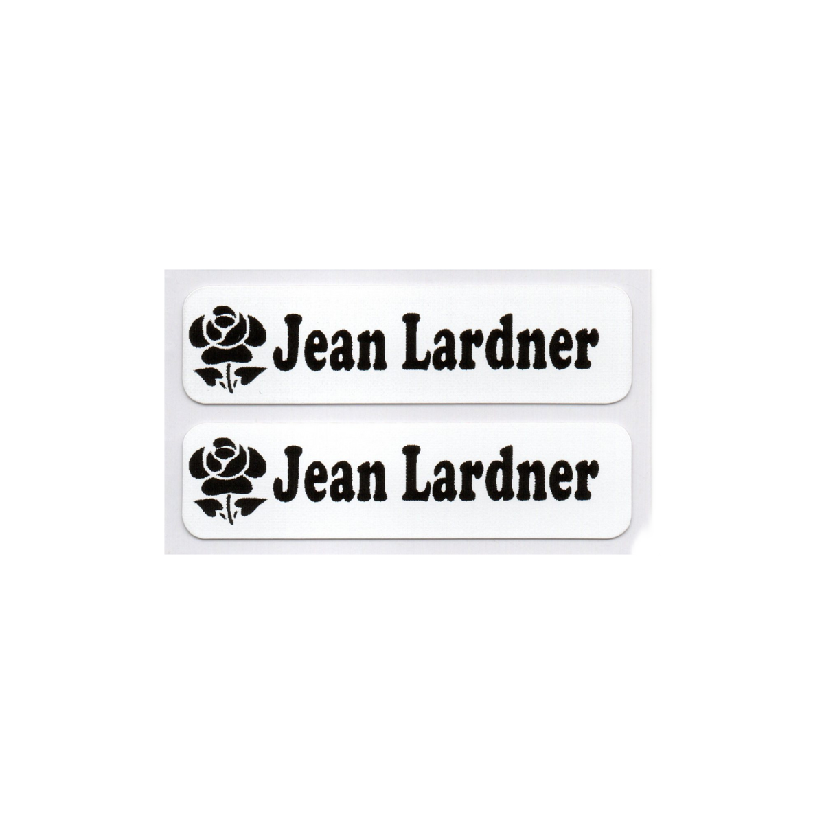 Personalised Black Iron-On Name Labels for Clothes & School Uniform